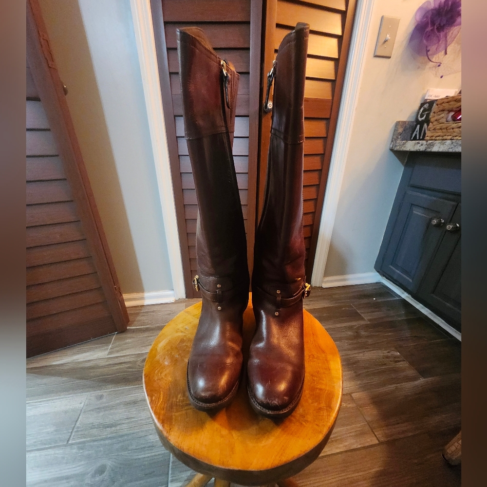 Tory Burch Leather Riding Boots